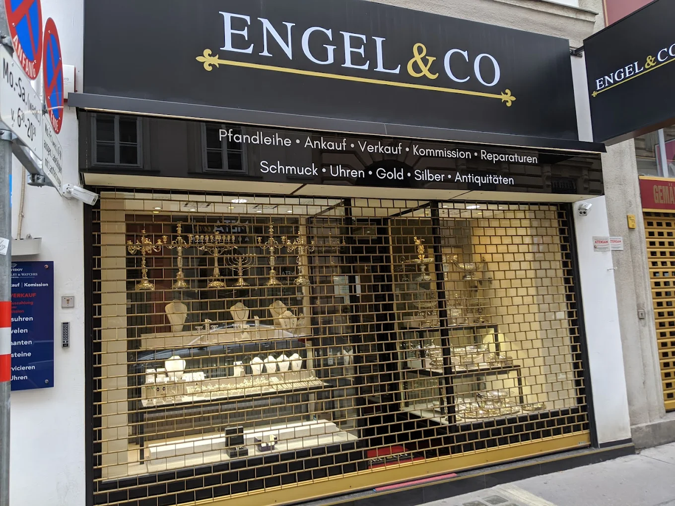 Geschäft von Engel & Co in der Spiegelgasse 19 in 1010 Wien